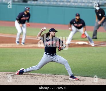 Cleveland Indians pitcher Mike Clevinger poses for a portrait