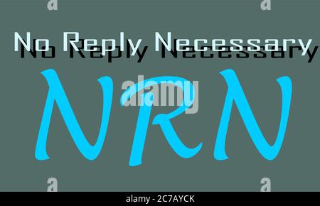 No reply necessary communication tags displayed with logo Stock Vector