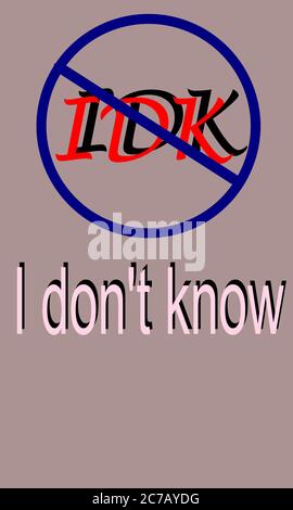 I dont know communication tags displayed with logo Stock Vector