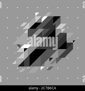 abstract background Geometric element.black,gray,and white triangle vector. Stock Vector