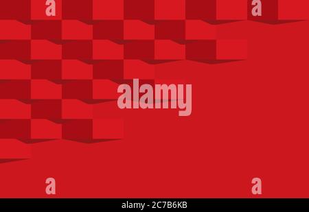 red abstract square geometric texture background vector. Stock Vector