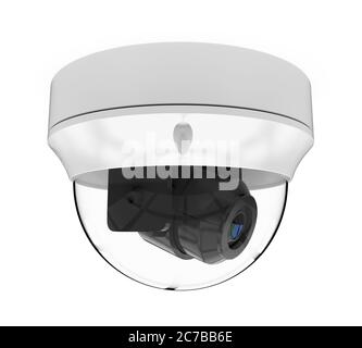 Dome CCTV Security Camera Isolated Stock Photo