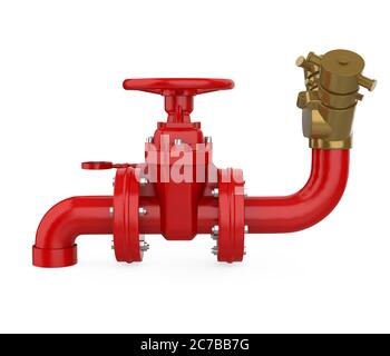 Fire Fighting Pipe Isolated Stock Photo