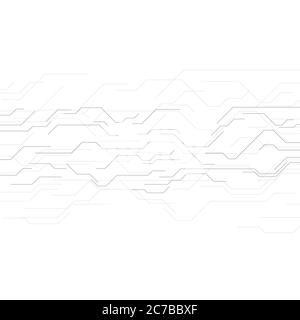 Abstract grey tech circuit board lines chip background. Vector design ...