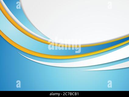 Colorful abstract corporate waves modern background. Vector design Stock Vector