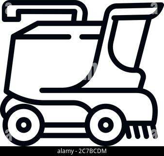Harvester machine icon. Outline harvester machine vector icon for web design isolated on white background Stock Vector