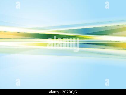 Bright yellow and blue stripes abstract background. Vector design Stock Vector