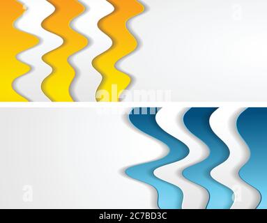Abstract bright corporate waves modern banners. Vector background Stock Vector