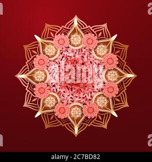 Diwali festival background Stock Vector