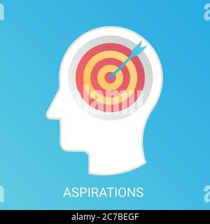 Vector Aspiration concept. Modern gradient flat style Stock Vector