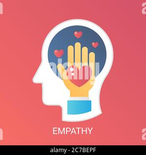 Vector Empathy concept. Modern gradient flat style Stock Vector