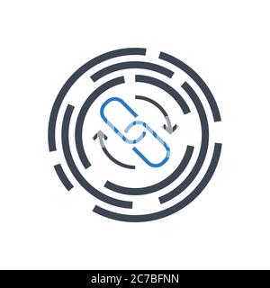 Backlinks Line Vector Glyph Icon Stock Vector
