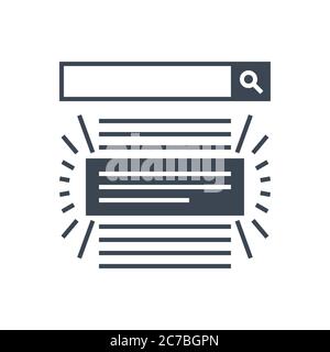 Search Result Vector Glyph Icon Stock Vector