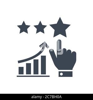Star reputation icon. Flat illustration of star reputation vector icon ...