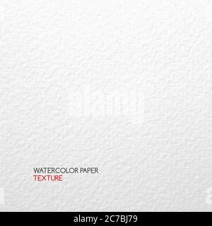 Watercolor paper texture. Vector textured abstract white background Stock Vector