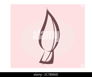 Brush logo vector. Isolated on white background. Paint brush symbol. Artist, painter. Tool for paint and glue. Stock Vector