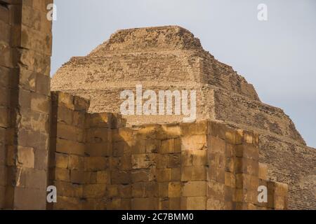 Step Pyramid of Djoser in Saqqara, Egypt Stock Photo