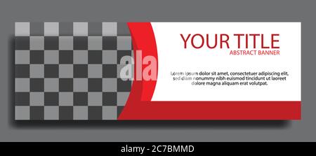 Standard size elegant red web banners for sale. background for photo layout. Design template vector Stock Vector