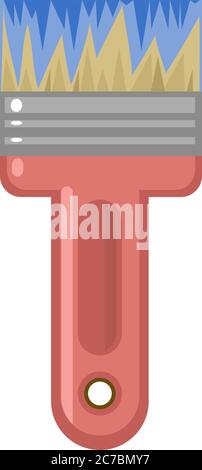 Paint brushes for painting, applying glue, color and working solutions. Stock Vector