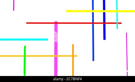 colorful lines on white background Stock Photo