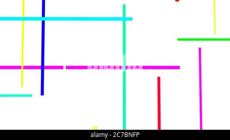 colorful lines on white background Stock Photo