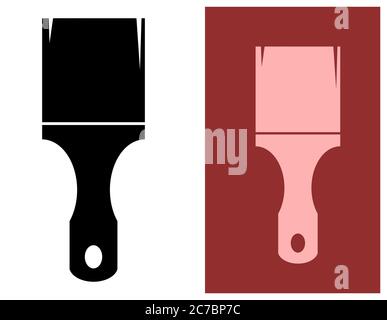 Brush logo vector. Isolated on white background. Paint brush symbol. Artist, painter. Tool for paint and glue. Stock Vector