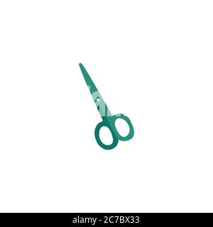 Scissors icon. Hand drawn flat doodle vector illustration Stock Vector