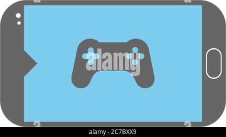 Phone icon game pad logo vector template illustration Stock Vector