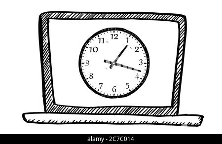 Notebook Icon, Sketch and Vintage style. - Vector. Vector illustration ...