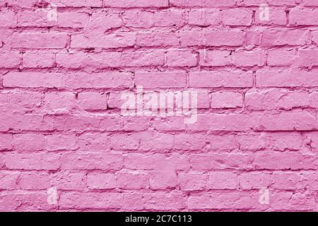 Pink brick wall. Loft interior design. Architectural background. Stock Photo