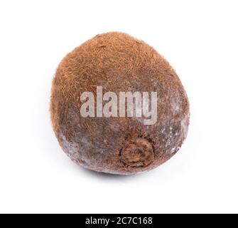 Rotten kiwi isolated on white background Stock Photo