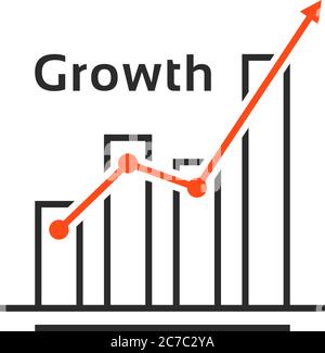 success like simple thin line growth logo Stock Vector