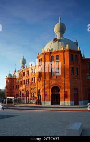 Facade of the 'Campo Pequeno' bullring built in 1800 in the Moorish style Stock Photo