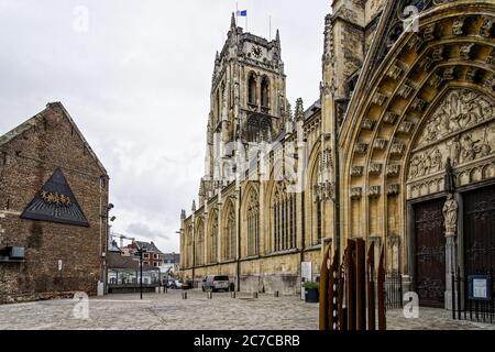 Beautiful shot of the Old Cathedral or Basilica of Our Lady in Tongeren, Belgium Stock Photo