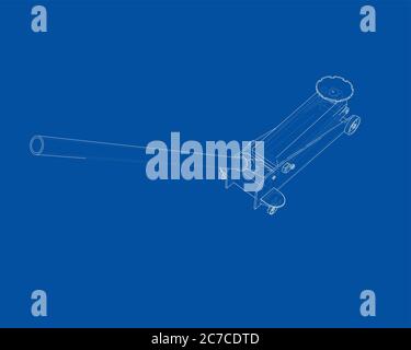 Outline Floor Car Jack Stock Photo