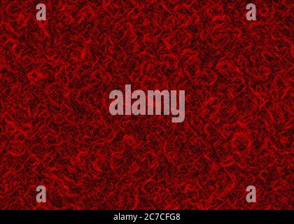 Red abstract wavy background. Textured clothing surface. Stock Photo