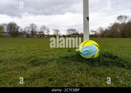 Download Football Sports Ball Wearing A Medical Protective Mask 3d Render Stock Photo Alamy Yellowimages Mockups