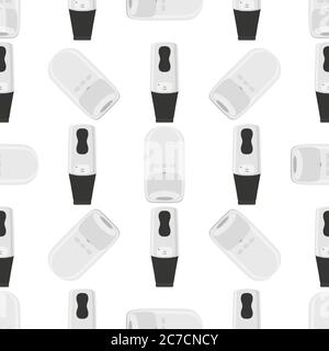 Seamless of many identical sanitizer in soap dispenser for disinfection. Disinfection consisting of accessory sanitizer in soap dispenser. Sanitizer i Stock Vector