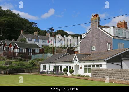 Lyme Regis Bowling Club, Charles Mercer Green, Monmouth Beach, Lyme Regis, Dorset, England, Great Britain, United Kingdom, UK, Europe Stock Photo