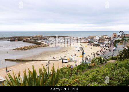 View from Langmoor and Lister Gardens, Lyme Regis, Dorset, England, Great Britain, United Kingdom, UK, Europe Stock Photo