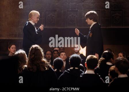 Daniel Radcliffe and Tom Felton in Harry Potter and the Chamber of Secrets - Promotional Movie Picture Stock Photo