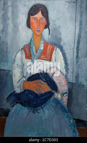 モディリアーニ　リトグラフ　GYPSY WOMAN WITH A BABY Gitaneaubebe-1_1200x1200.png?v