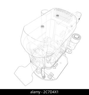 Outline milling machine Stock Photo