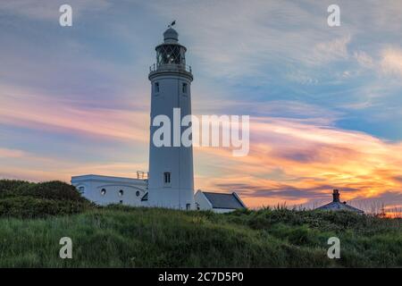 Hurst Point Lighthouse, Solent, Hampshire, England, UK Stock Photo