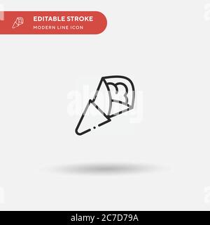 Crepe Simple vector icon. Illustration symbol design template for web mobile UI element. Perfect color modern pictogram on editable stroke. Crepe icon Stock Vector