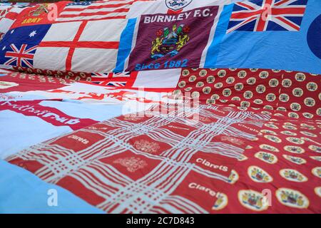 7th March 2020, Turf Moor, Burnley, England; Premier League, Burnley v Tottenham Hotspur : the Burnley flag mosaic Stock Photo