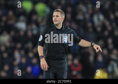 5th March 2020, Pride Park Stadium, Derby, England; Emirates FA Cup 5th Round, Derby County v Manchester United : referee Craig Pawson during the game Stock Photo