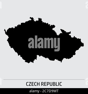 Czech Republic map icon Stock Vector