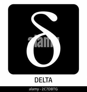 Delta greek letter icon Stock Vector