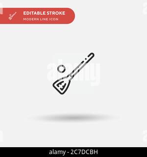 Broomball Simple vector icon. Illustration symbol design template for web mobile UI element. Perfect color modern pictogram on editable stroke. Broomb Stock Vector